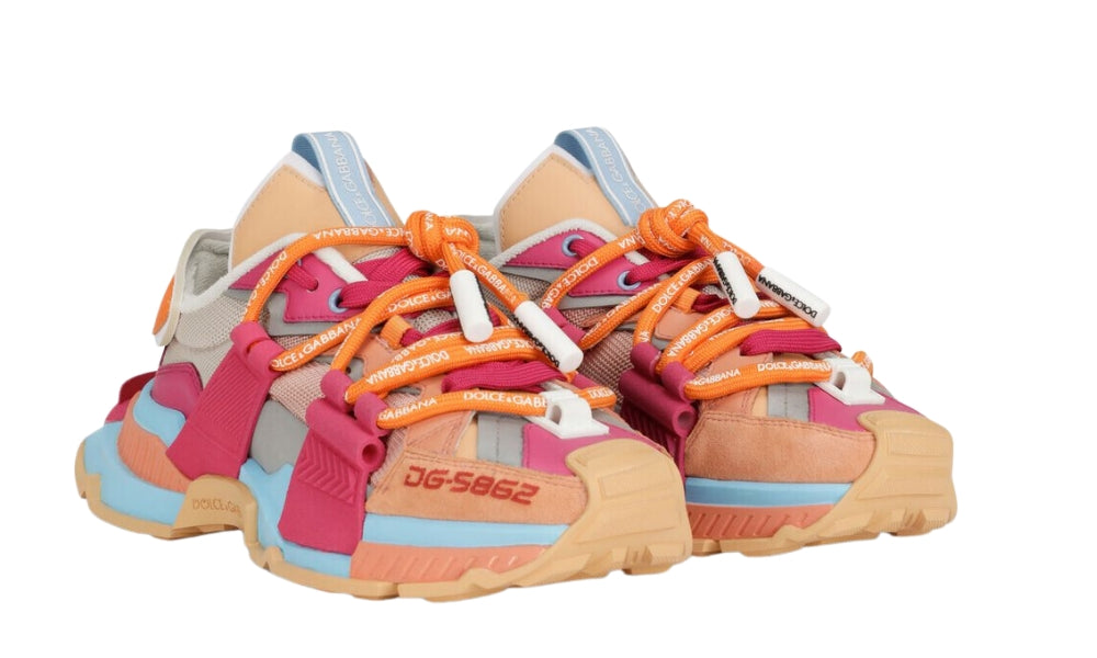 DOLCE & GABBANA Mixed-Material Space Sneakers