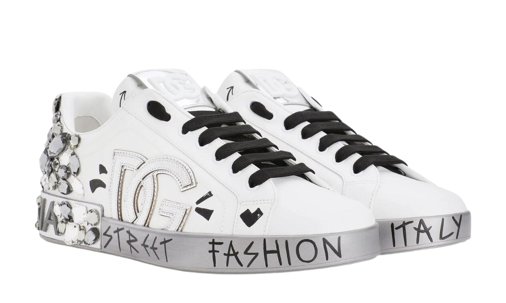 DOLCE & GABBANA White ‘Portofino’ Sneakers