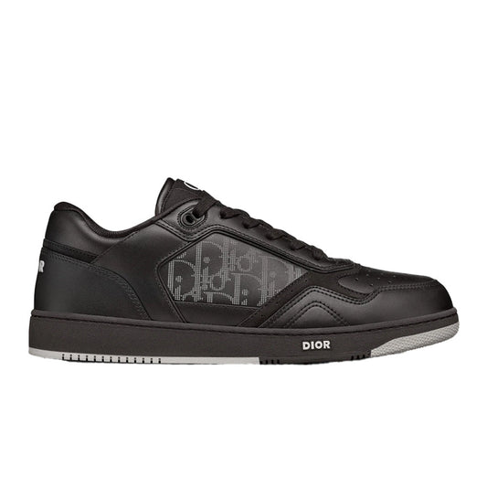 Dior B27 Low Black Dior Oblique Galaxy Leather Grey