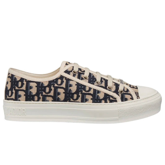 WALK'N'DIOR SNEAKER Blue Dior Oblique Embroidered Canvas