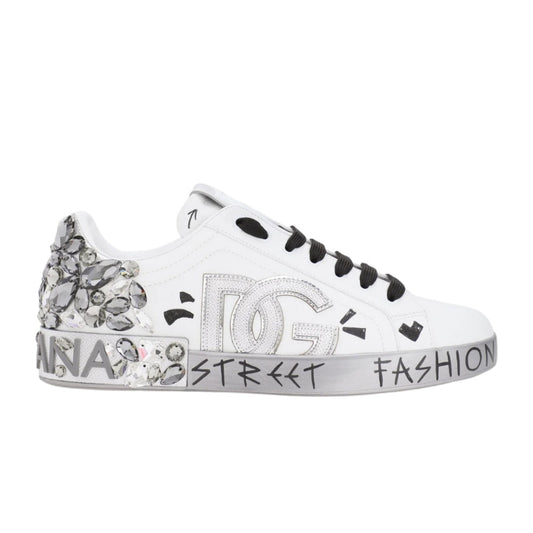 DOLCE & GABBANA White ‘Portofino’ Sneakers
